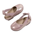 thumbnail image 6 of Girls Dress Shoes Mary Jane Flats | Decorative Bow, Princess Shoes, Cushioned Comfort, Non-Slip Sole, Toddler and Little Girls, Daily Wear Pink 30, 6 of 9