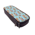 thumbnail image 6 of Picia Turtles And Corals Pattern Large Capacity PU Leather Pencil Case Organizer Pen Marker Holder Double Zipper Storage Bag Big Pencil Pouch for College Office, 6 of 6