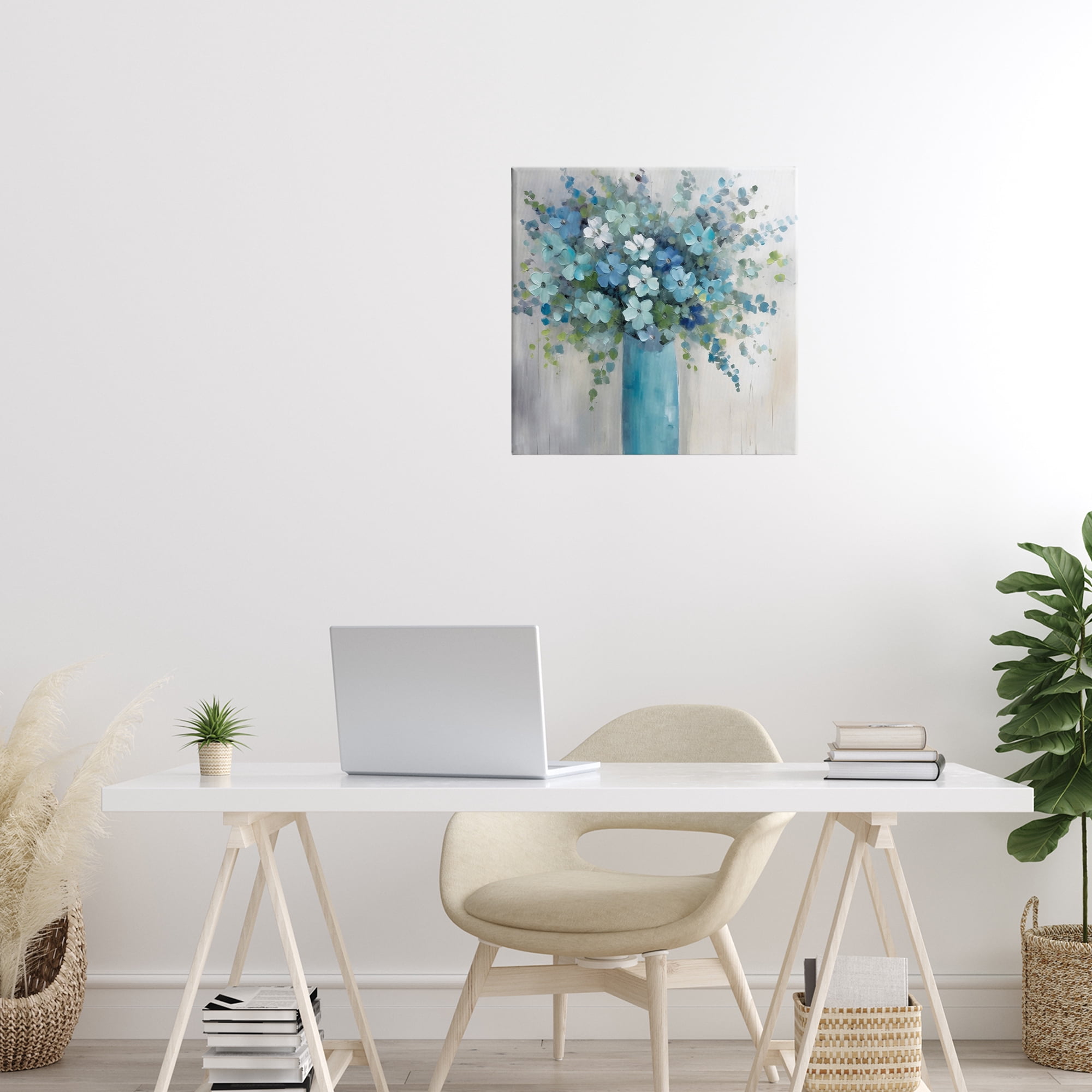 Stupell Industries Indigo Bouquet in Blue Vase Canvas Wall Art, design by Creative Studio