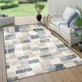 thumbnail image 4 of Modern Abstract 5x7 Area Rug, Washable Non Slip Soft Low Profile Indoor Rug, Textured Neutral Floor Rug for Living Room, Bedroom, Dining Room & Office, 4 of 13