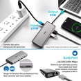 thumbnail image 2 of SSK USB C Laptop Docking Station Dual Monitor HDMI 4K/60Hz Multiport Adapter 11 in 1 USB C Hub, Thunderbolt Dock Triple Display with 2 HDMI+VGA,RJ45 Ethernet,100W PD,3 USB for MacBook,Dell,HP,Lenovo, 2 of 5