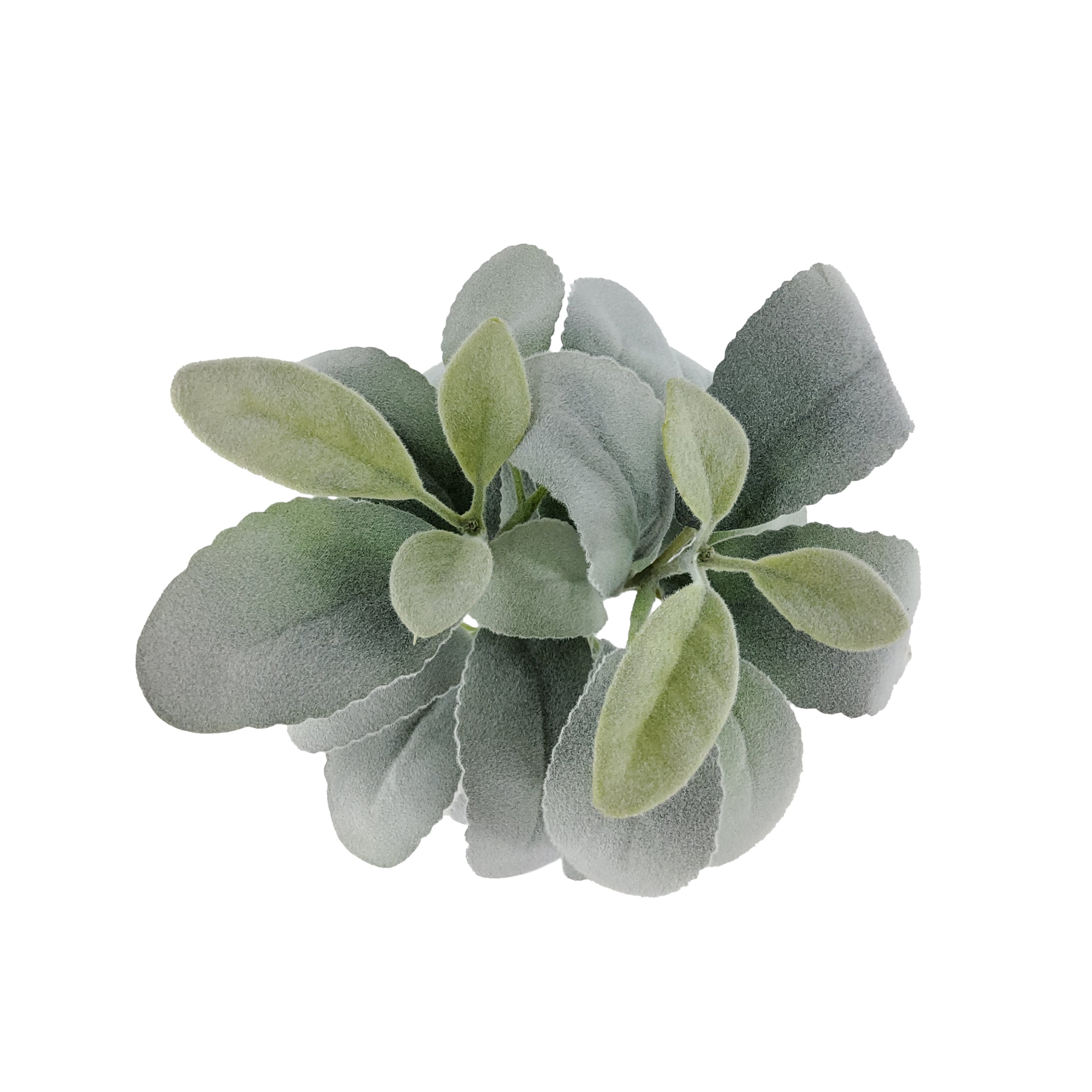 Mainstays 13'' Indoor Decorative Artificial Foliage Pick, 13'' Lamb's Ear Plant, Green Color