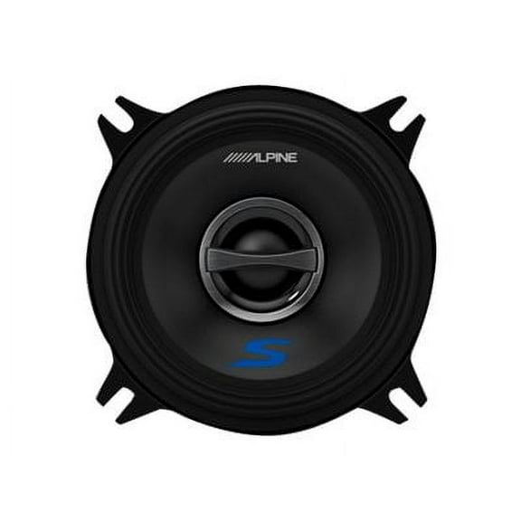 alpine s-s40 s-series 4-inch coaxial 2-way speakers (pair) - contains 4x6" adapter plate