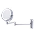 thumbnail image 2 of Wall Mounted Makeup Mirror LED Light Two Sided 360 Rotate Mirror 5X Magnification for Bathroom, 2 of 8