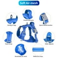 thumbnail image 3 of Katieovy Dog Harness and Dog Leash Set,Reflective No Pull Dog Harness for Large Dog,Mesh Adjustable Dog Harness with Dog Poop Bag Holder,Blue, 3 of 7
