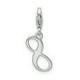 thumbnail image 3 of 925 Sterling Silver Number 8 Pendentif Pendentif Charmes, 3 of 8