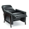 thumbnail image 3 of Comfort Pointe Maxton Black Faux Leather Manual Push Back Recliner, 3 of 9