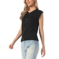 thumbnail image 4 of INSPIRE CHIC Summer Sweater Vest for Women Crew Neck Sleeveless Sweater Lightweight Casual Knit Pullover Tank Tops M Black, 4 of 6