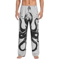 thumbnail image 1 of Fotbe Abstract Ink Octopus Pantalones de Pijama para Hombre, Pantalones de Dormir, Pantalones de Casa con Cintura Ajustable y Bolsillos-Large, 1 of 6