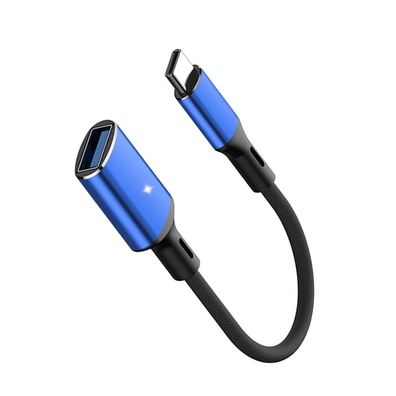 FIEWESEY USB C to USB Adapter, Type C 3.0 OTG Cable On The Go Type C Male to USB A Female Adapter Compatible with MacBook Pro 2018 2017,Samsung Galaxy S20 S20 Ultra S8 S9 Note 10 and More - Black