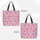 thumbnail image 2 of Balery pink Holiday Joy Bolsa de Mano para Mujeres con Cremallera, Bolsa de Gimnasio con Compartimentos, Bolsa para Laptop, Bolsa para Trabajo, 2 of 7