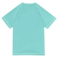 thumbnail image 6 of FORMRS Boys Rash Guard with Short Sleeves UPF 50+ Swim Shirts Sizes 3-12T, Retro Blue Rainbow, 6 of 6