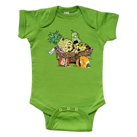 

Inktastic Zombie Fruit Gift Basket Gift Baby Boy or Baby Girl Bodysuit
