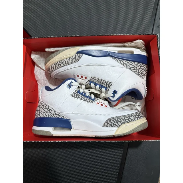 Ni - ke Jordan Retro 3 True Blue 2016 Size 8.5 Men Ni - ke OG Used White