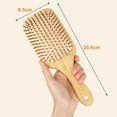 thumbnail image 2 of Bamboo Massage Hair Brush Elastic Air Cushion Comb Soft Massage Comb, 2 of 7