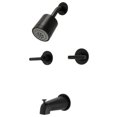 thumbnail image 1 of Manhattan Two-Handle Tub & Shower Faucet, Matte Black, 1 of 1