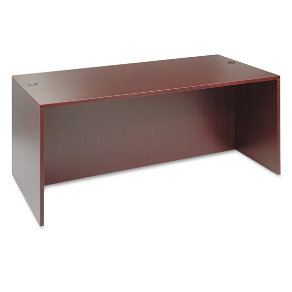 Alera Valencia Series Straight Front Desk Shell, 71" x 35.5" x 29.63", Mahogany