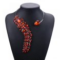 thumbnail image 3 of Women's Necklace, Red Cubic Zirconia Choker Necklace Jewelry, Crystal Wedding Party Jewelry Set for Women Girls---Product code 54642, 3 of 4