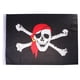 thumbnail image 1 of Bandera del Orgullo del País del Cráneo Pirata 60x90cm Zulema Cráneo Pirata Pañuelo Rojo, 1 of 6