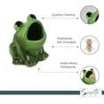 thumbnail image 4 of Servette Home Animal Themed Ceramic Toothpick Holders, Alligator, Bear, Frog and Turtle Designs (Frog), 4 of 5