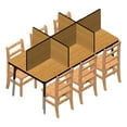 thumbnail image 6 of Study Carrel - 6 Carrels - Large - Oak/Black, 6 of 7