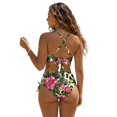 thumbnail image 2 of Garronmavis Women's Bikini Set Tummy Control High Waisted Swimsuits Tropical Floral Leopard Twist Front Crisscross Tie Back Bathing Suit Swimwear 2 Piece, 2 of 6