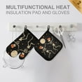 thumbnail image 4 of Yayeee Oven Mitts and Pot Holder Set of 2 Heat Resistant Kitchen Gloves Baking Hot Pad, Black Halloween Dancing, 4 of 5