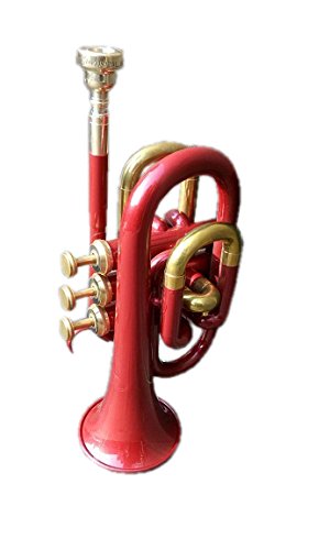 Pocket Trumpet Bb RED NICKEL Flat Case + MP-78