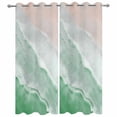 thumbnail image 4 of Outdoor Curtains for Patio Waterproof Green Ocean Waves Indoor/Outdoor Curtain Tiebacks Ombre Beach Spray Privacy Curtain Sun Block Grommet Drapes for Pergolas Gazebo Porch 2 Panel 54x108 Inch, 4 of 9