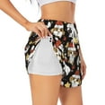 thumbnail image 2 of Bixox Women's Cute Dog Panda pattern 2 in 1 Running Shorts - Lightweight Athletic Workout Gym Yoga Shorts Liner with Pockets - Small, 2 of 7