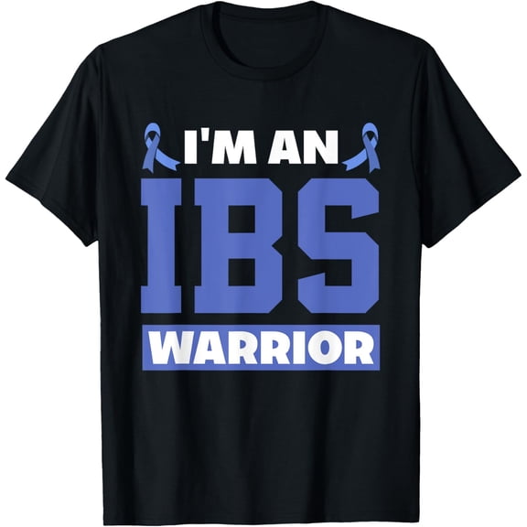 I'm An IBS Warrior Irritable Bowel Syndrome Warrior T-Shirt men and women can wear, black, white, gifts