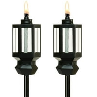 Outdoor Torches Product Image Tiki Brand 65 Inch Beacon Metal Torch Black Pack Of 2