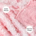 thumbnail image 5 of PAVILIA Pink Fluffy Throw Blanket for Couch, Twin Bed, Fuzzy Blanket for Women Men, Furry Plush Warm Blanket Bed Sofa, Super Soft Thick Faux Fur Sherpa Blanket Throw, Tie-Dye, 60x80, 5 of 9