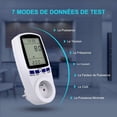 thumbnail image 4 of Jinsinto Digital Energy Meter Socket, Energy Consumption with 7 Modes and LCD Display, Power Consumption Socket Energy Monitoring for Large Electrical Appliances 160X41X72mm, 4 of 5