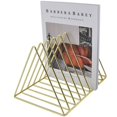 thumbnail image 1 of EASEPRES Gold File Holder Organizer, Triangle Record Album Holder Magazine Wire Rack, 9 Slot Multifunction Desktop Storage Decor for Home Office, 1 of 15