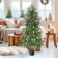 thumbnail image 6 of 31In Artificial Cedar Christmas Tree, UV Resistant Potted Topiary for Outdoor Front Porch Decor, Fake Pine Shrubs for Indoor Farmhouse Home Office Decor, 6 of 7