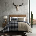 thumbnail image 5 of Wrangler City Flats Plaid Microfiber Blue 3 Piece Comforter Set-Full/Queen, 5 of 12
