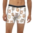 thumbnail image 2 of Men'S Boxer Briefs, Simple Cute Owls Soft And Breathable Mens Underwear Boxer Briefs With Widen Waist, 2 of 2