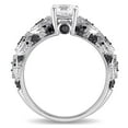 thumbnail image 4 of Everly Women's Created Sapphire and Diamond 10K White Gold Engagement Ring, 4 of 7