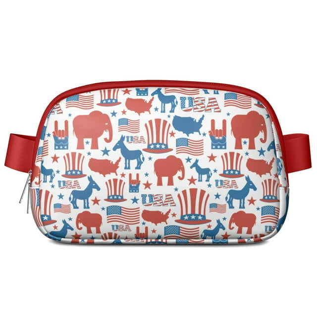 Tribal Elephant Fanny Pack – Boho Chic Elephant Design Waist Bag, Hands-Free Travel Essential for Commuters & Students