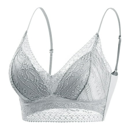

Ykohkofe Women Plus Size Vest Crop Wire Frees Bra Lingerie Sexy V Neck Underwear Lingerie