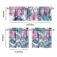 thumbnail image 6 of Pioneer Kitchen Curtains and Valance Set 24 Inch Tier Watercolor Elegant Lotus Flower Curtains Small Drapes for Cafe Living Room Bathroom Farmhouse 3 Pieces Set Rod Pocket, 6 of 6