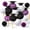 Purple, Black, White, variant on 15 Pcs Black and Green Graduation Decoration 2026 Paper Lanterns Graduation Party Decorations Hanging Round Paper Lanterns with Black Grad Hat Tassel for Congratulation Grad Decorations
