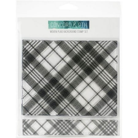 UPC: 0090222400740 | Concord & 9th Clear Stamps 6 X6 -Woven Plaid Background