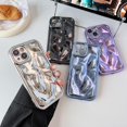 thumbnail image 2 of Funda para teléfono iPhone 13, diseño de burbujas onduladas con forma de agua, 2 of 7