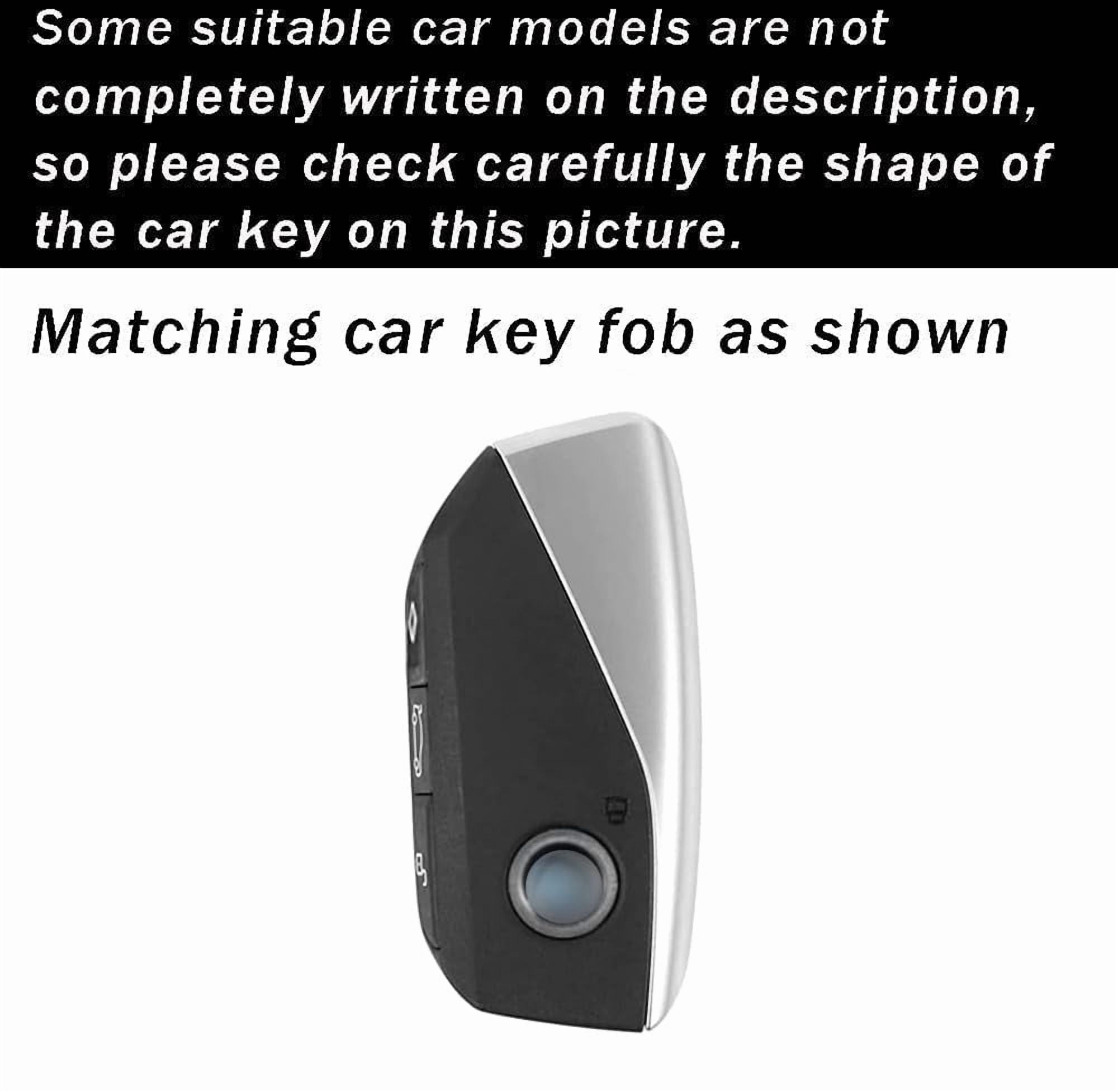 Key Cover Fit for BMW 2023 Key Fob Metal Key Case Silicone Car Key Shell Anti-fall Anti-Scratched Fit for BMW X5 X6 X7 IX XM I4 I7 3 Series 7 Series 740 760i Keyless Entry Remote