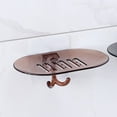 thumbnail image 1 of Oleegame 1PC Spoon And Lid Rest Bathroom Soap Dish Storage Holder Rack Soapbox Plate Tray Drain Brown, 1 of 5