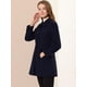 thumbnail image 4 of Abrigo de Invierno Allegra K Cuello Peter Pan Mujer Azul oscuro XS, 4 of 6