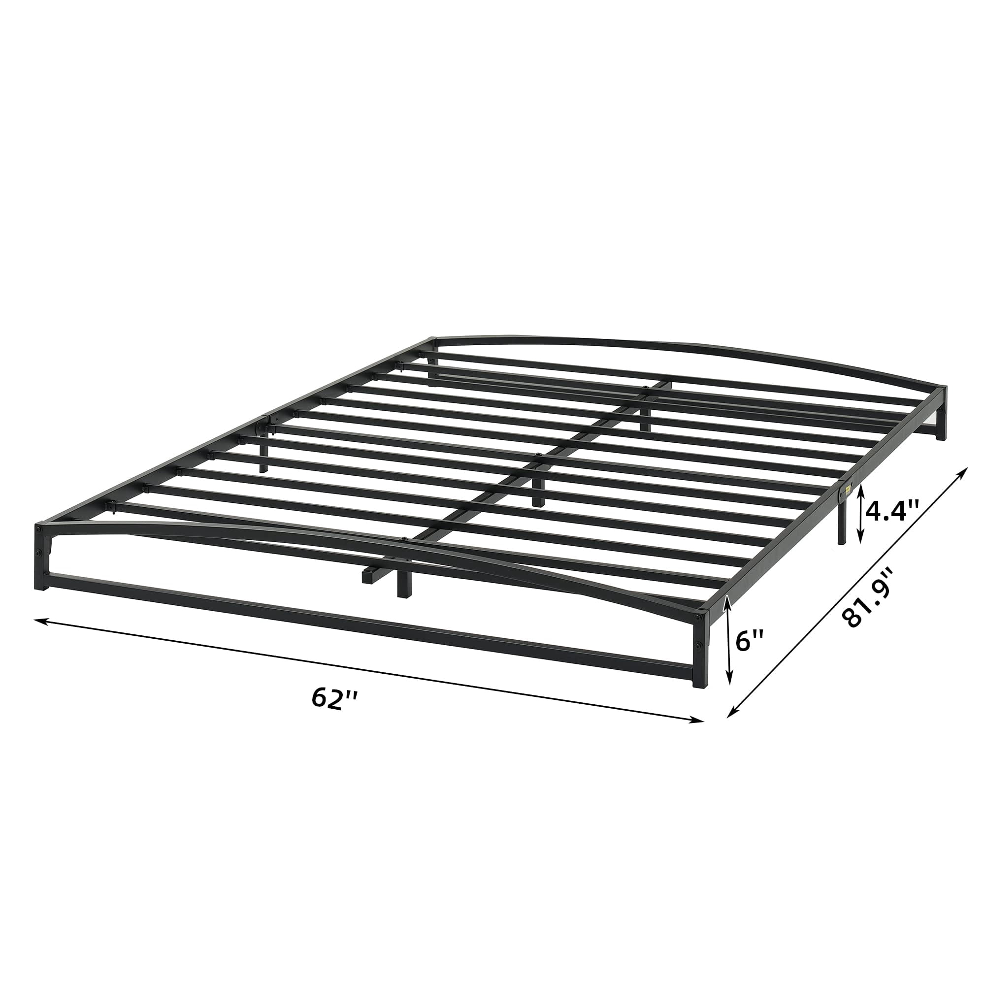 Faitaliicy Low Profile Platform Bed Frame Heavy Duty Metal Twin Bed Frame Queen Size Bed Frame Low King Bed Frame Full Bed Frame Mattress Foundation With Steel Slat Support No Box Spring Needed