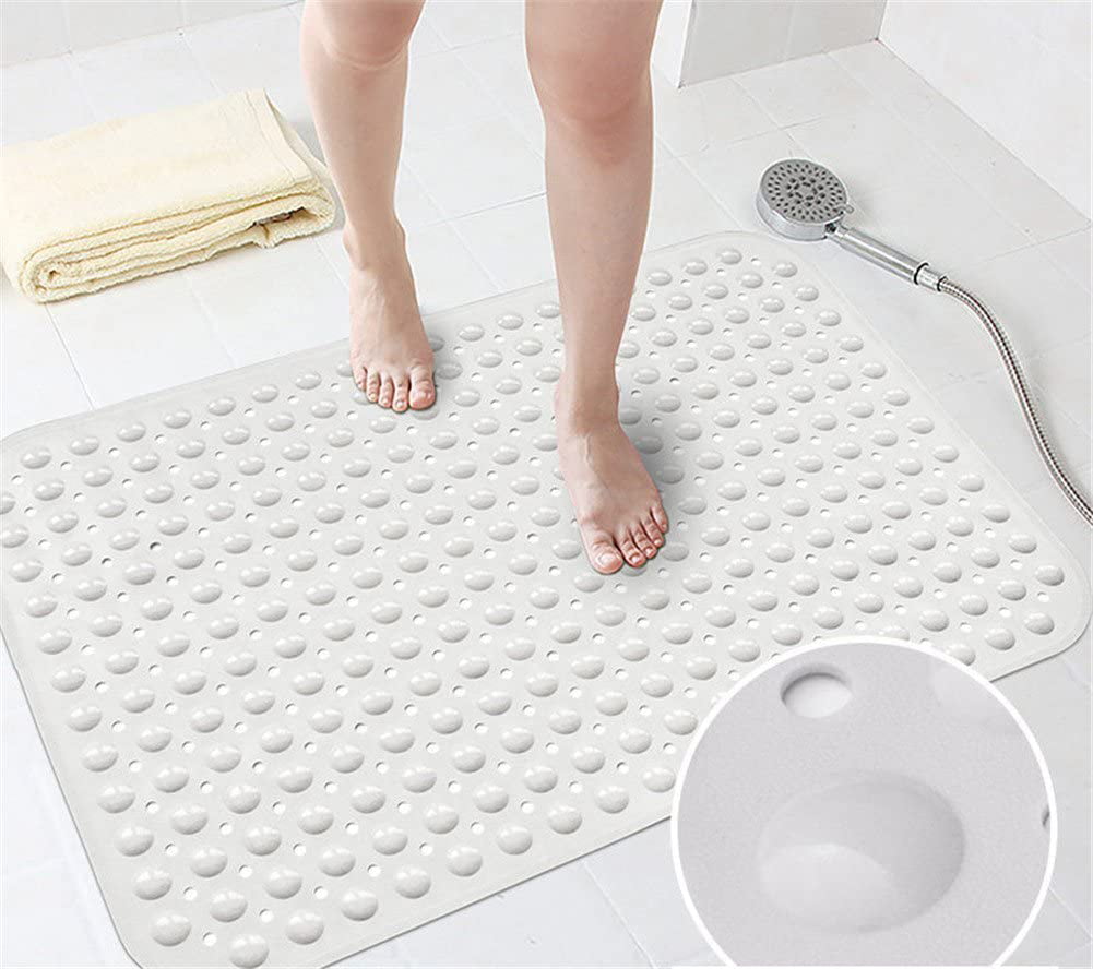 Toilet Non Slip Floor Drain Holes Hotel Bath Mat Home Suction Cups Anti Mould 